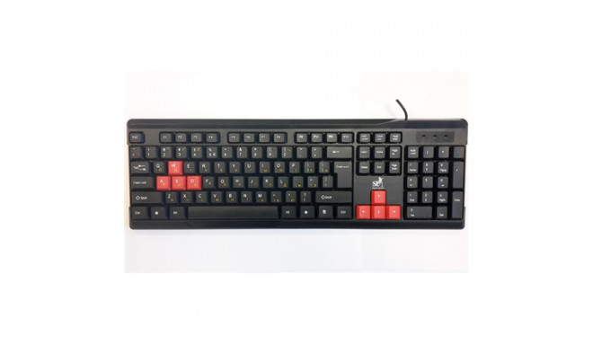 Super power Keybord KB-2019 Black, USB, EN/RU