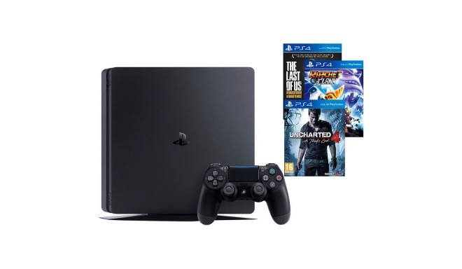 SONY PlayStation 4 - 1TB black + TLOU + Uncharted 4 + Ratchet & Clank