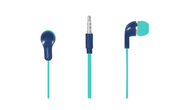 CANYON headphones EPM-02 Mic 1.2 m Blue Green