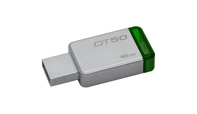 Kingston mälupulk 16GB USB 3.0 DataTraveler 50, hõbedane/roheline