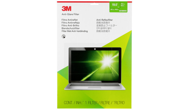 3M AG190W1B Anti-Glare Filter for LCD Widescreen Monitor 19