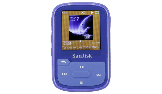 SanDisk mp3-mängija Clip Sport Plus 16GB, sinine (SDMX28-016G-G46B)