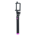 Forever JMP-100 Mini Selfie Stick ar Pogu Statīvā un 3.5mm Audio vadu Rozā