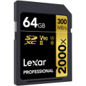 Lexar mälukaart SDXC 64GB Professional 2000x U3 V90 300MB/s + mälukaardilugeja