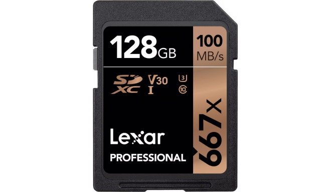 Lexar memory card SDXC 128GB Professional 667x U3 V30 100MB/s