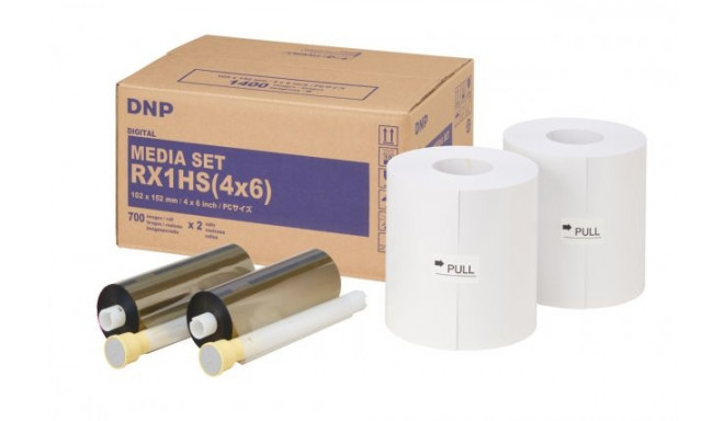DNP Paper DSRX1HS-4X6HS 2 Rolls � 700 prints. 10x15 for DS-RX1HS