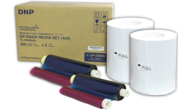 DNP Paper DM46620 2 Rolls � 400 prints. 10x15 for DS620