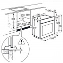 AEG built-in oven pyrolytic BPS331120M 74L 3000W, stainless steel/black