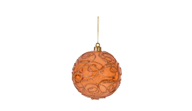Christmas ball GLITTER ROSE GOLD, D10cm