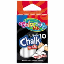 COLORINO KIDS white dustless chalk (10 pcs), 33138PTR