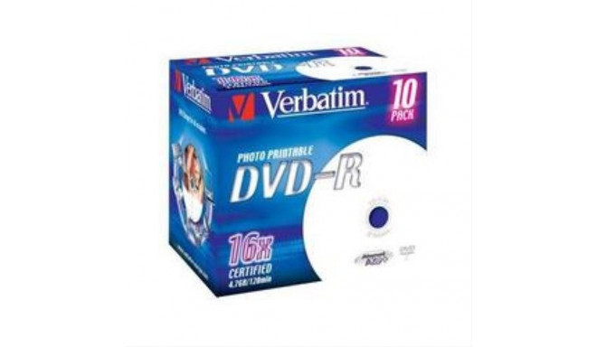 DVD-R 16x JC 4,7GB Verbatim Pr. 10 pieces