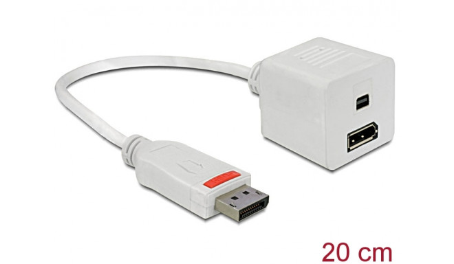 Adapter Displayport male > Displayport + Displayport mini female