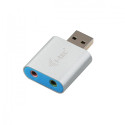 USB 2.0 Metal Mini Audio Adapter 1x3,5 mm in 1x3,5 out