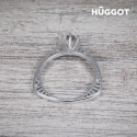 Кольцо Hûggot Geometry из стерлингового серебра 925 пробы с фианитом и кристаллами Swarovski® (17,5 