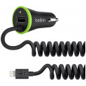 Belkin Car Charger 2,4 A incl. fixed Lightning Cable + 1 A USB