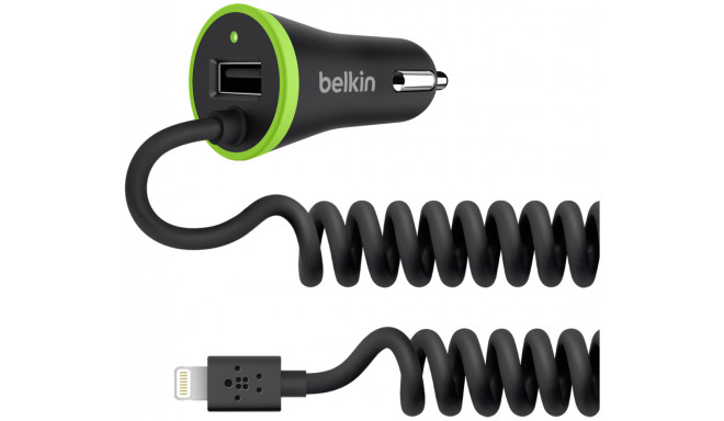 Belkin Car Charger 2,4 A incl. fixed Lightning Cable + 1 A USB
