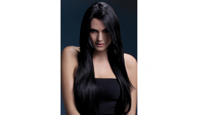 long black wig