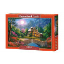 Puzzle 1000 pcs Cottage in the moon garden