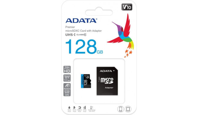 ADATA Premier 128 GB microSDHC (UHS-I U1, Class 10)