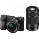 Sony a6000 + 16-50mm + 55-210mm Kit, must (avatud pakend)