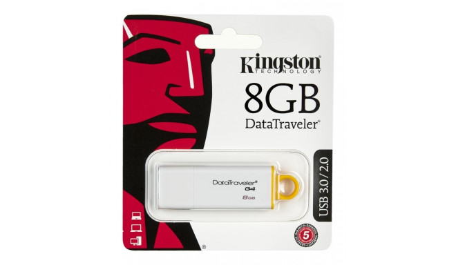 Kingston mälupulk 8GB USB 3.0, valge (DTIG4/8GB)