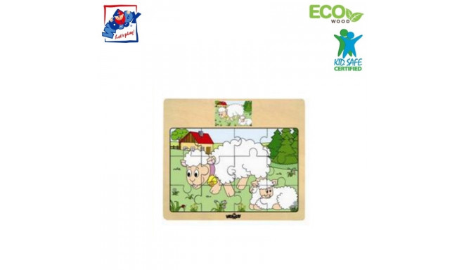 Woody beebipusle Eco Wooden Educational Puzzle S (93010)