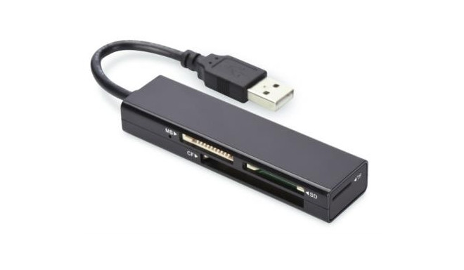 Card Reader 4-port USB 2.0 High Speed (CF, SD, Micro SD / SDHC, Memory Stick), black