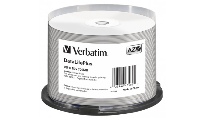 1x50 Verbatim CD-R 80 / 700MB 52x Speed, Thermo Printable