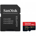 SanDisk Extreme Pro microSDXC 256GB + SD Adapter + Rescue Pro Deluxe 170MB/s A2 C10 V30 UHS-I U3; EA