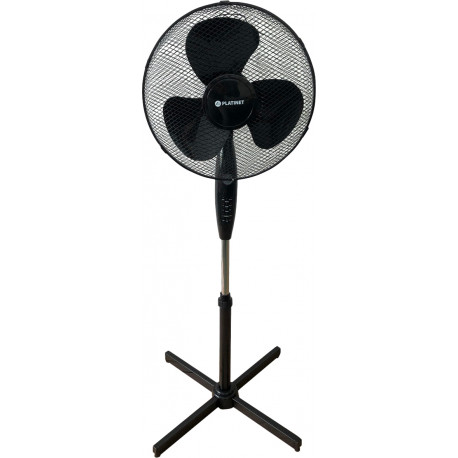 Platinet ventilaator 16", must (44751)