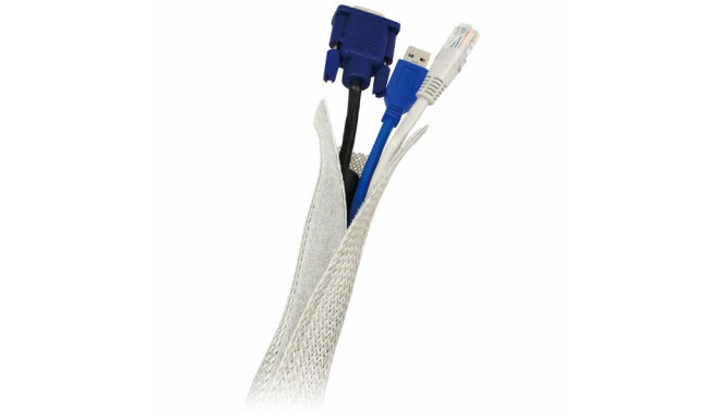Flexible cable organizer, gray