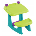 SIT and DRAW table, light green + turquoise
