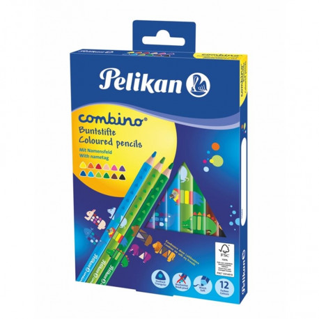 Pelikan Цветные карандаши, combino, 12 цветов