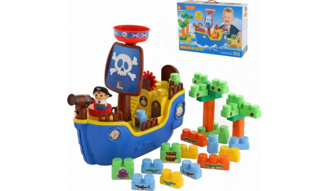 Blocks Set Pirate ship with blocks 30 pcs