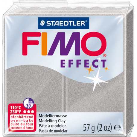Staedtler modelēšanas māls Fimo Effect Metallic, sudrabots