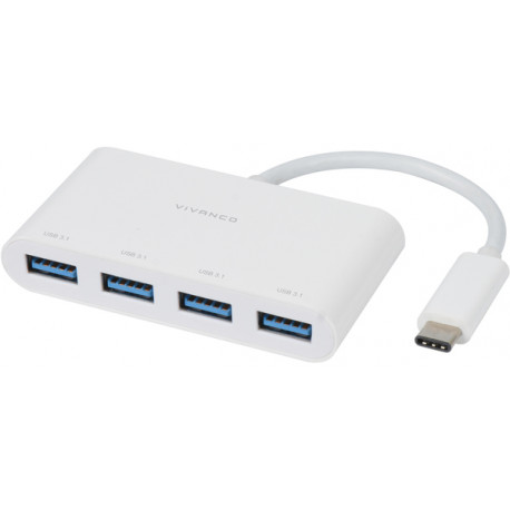 Vivanco USB hub 4-port USB-C Super Speed (45384)