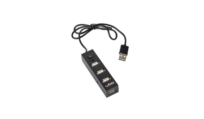 Hub UGO UHU-1011 (4x USB 2.0; black color)