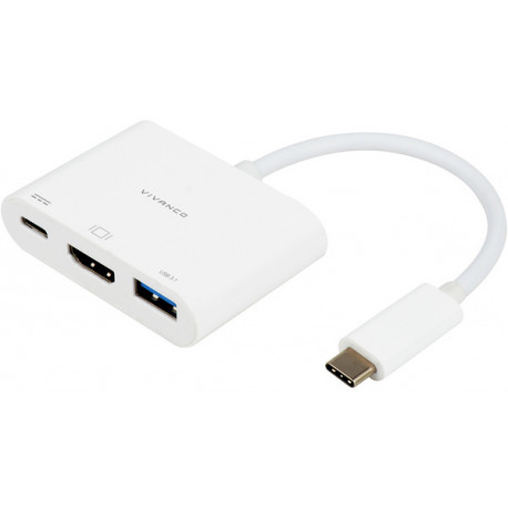 Vivanco adapteris USB-C - HDMI 3in1 (45385)