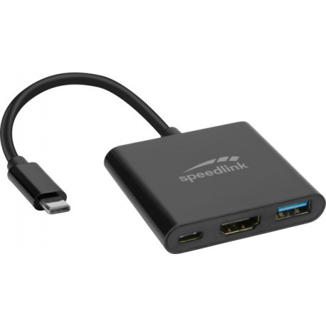 Speedlink adapteris 3in1 USB-C (SL-180024BK)