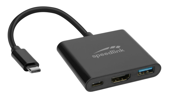 Speedlink адаптер 3в1 USB-C (SL-180024BK)