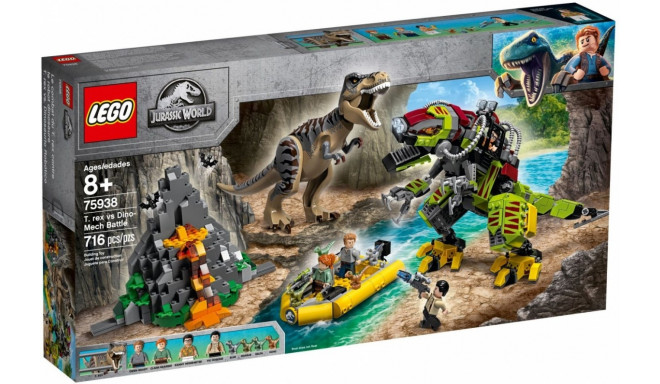 Bricks Jurassic World T. rex vs Dino-Mech Battle