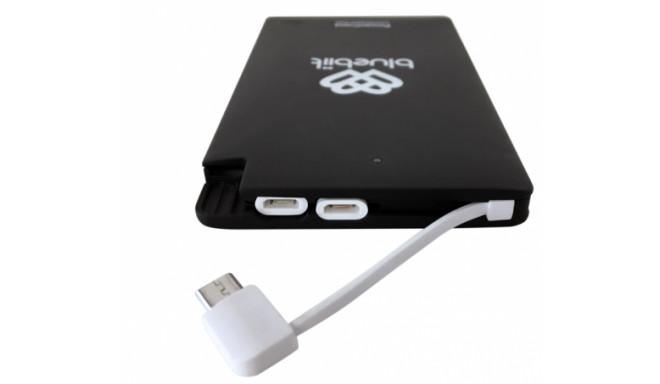 Akupank Bluebiit PowerCard 5000mAh Powerbank Black/must (microUSB + Lightning adapter + USB-C adapte