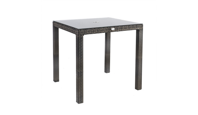 Galds WICKER 73x73xH71cm, tumši brūns