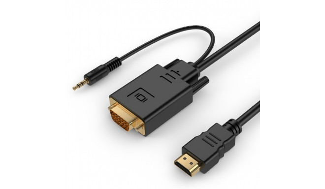 Adapter HDMI to VGA mini Jack 3m black