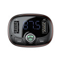 Baseus T-Typed Car FM Transmitter 3.4A / USB Flash / SD / Bluetooth 4.2 Black / Purple