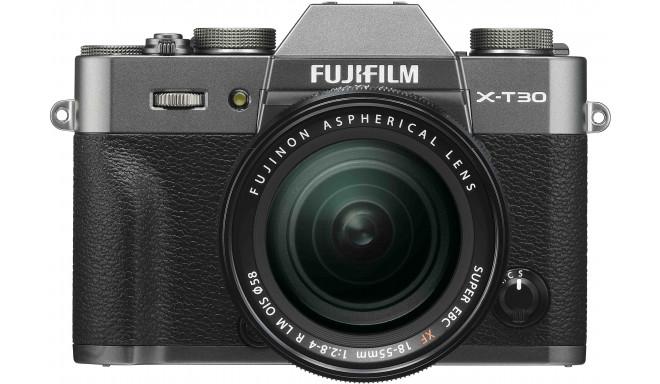 Fujifilm X-T30 + 18-55mm Kit, kokogles pelēks