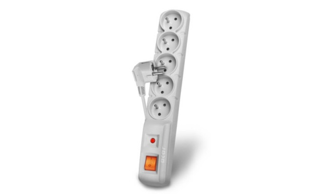 SURGE PROTECTOR ACAR F5 3M 5X FRENCH OUTLETS GREY