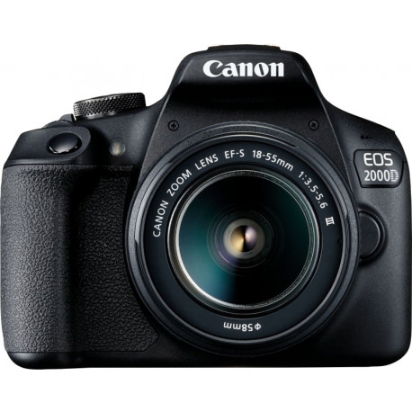 Canon EOS 2000D + 18-55mm III Kit, must (avatud pakend)