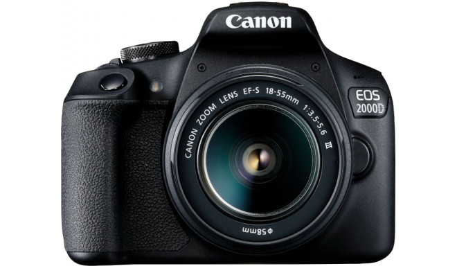 Canon EOS 2000D + 18-55mm III Kit, черный (открытая упаковка)