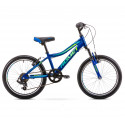 Alumiiniumraamiga laste jalgratas Romet Rambler Kid, 6-9 aastasele, 20-tolline, 6 käiku, sinine